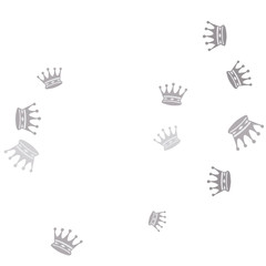 Elegant vector background with colored crowns. Simple gentle template for the card, invitation, printing. Fashionable decoration with beautiful crowns.