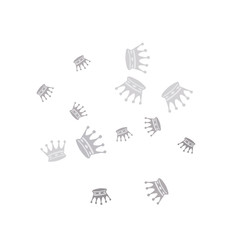 Elegant vector background with colored crowns. Simple gentle template for the card, invitation, printing. Fashionable decoration with beautiful crowns.