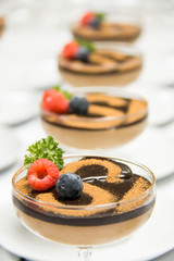 Chocolate mousse in a glass