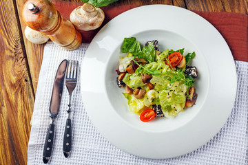 The Lent spring dish with mushrooms and tofu