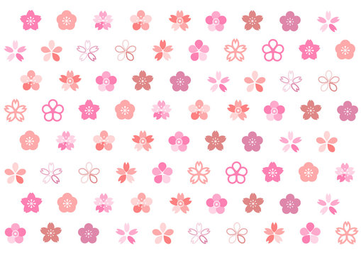 桜 桃 梅の花柄背景イラスト Stock Vector Adobe Stock 桜 桃 梅の花柄背景イラスト Stock Vector Adobe Stock