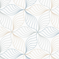 linear vector pattern, repeating abstract leaves, gray line of leaf or flower, floral. graphic clean design for fabric, event, wallpaper etc. pattern is on swatches panel.