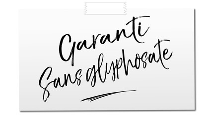 garanti sans glyphosate papier scotché blanc