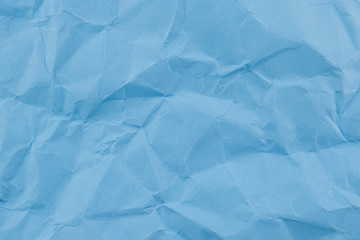 Blue crumpled paper texture