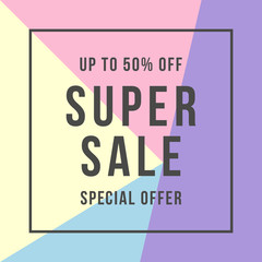 Special offer super sale, flat style