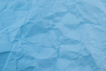 Blue crumpled paper texture