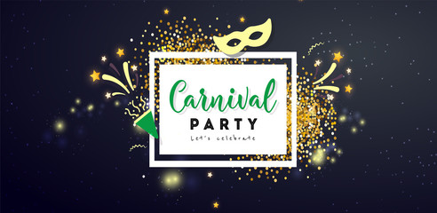 Naklejka premium Carnival colorful poster.Vector illustration