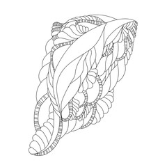 Abstract isolated black shape.