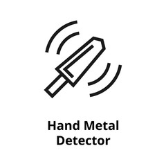 Fototapeta premium Hand metal detector Line Icon