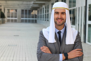 Arabic businessman in office space