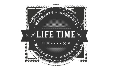 lifetime warranty icon vintage rubber stamp guarantee
