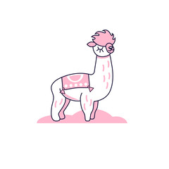 Cartoon character lama