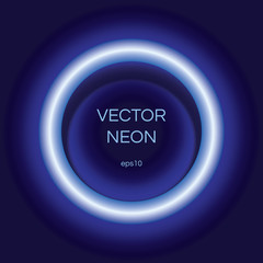 Neon vector circle light, part of collection