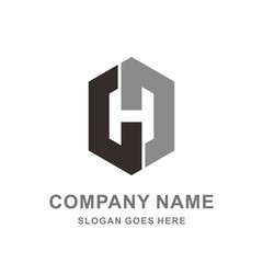 Monogram Letter H Geometric Infinity Square Architecture Interior Construction Business Company Stock Vector Logo Design Template