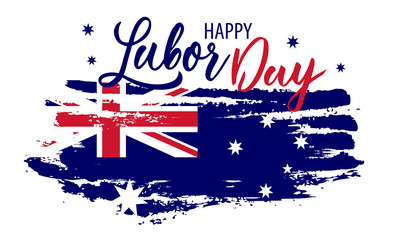 Happy Labor Day Australia. Vector australian holiday