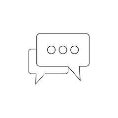 Chat icon, dialog symbol. Flat design. Message sign. Chat bubble Vector illustration.