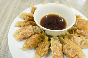 Home made gyoza (asian dumplings)