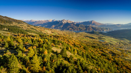 Automne Hautes-Alpes France - Chorges - Lac de Serre Ponçon