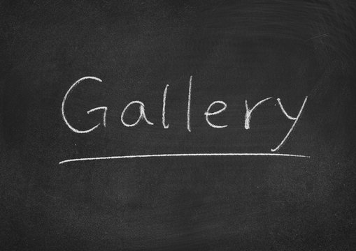 gallery concept word on a chalkboard background