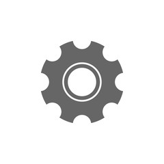 SETTINGS button. Gear (cogwheel) icon. Vector.