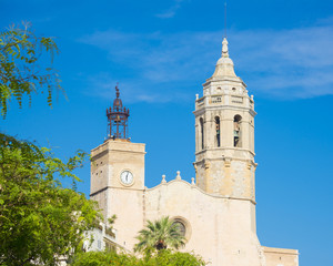 Obraz premium Church of Sant Bartomeu and Santa Tecla, Sitges