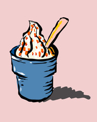 Softcream Ice cream in a cup