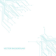 Abstract digital technology vector background with printed circuit board pattern.