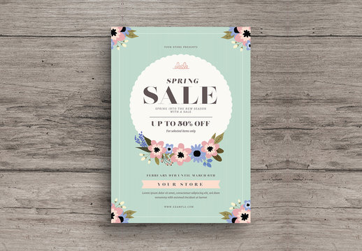 Spring Sale Event Flyer Layout