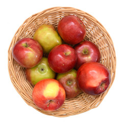 Red apples in the basket