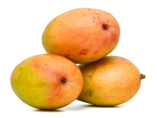 Mango fruit isolated on white background.