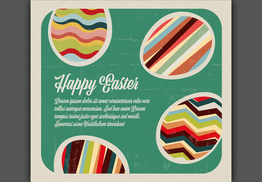 Weathered Retro Easter Content Layout