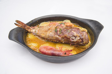 fish soup with potatoe 