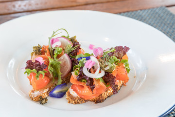 smoked salmon Canape