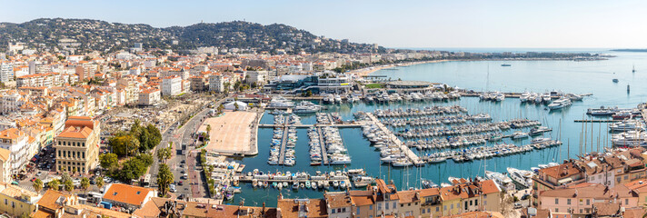 aerial view of Cannes France