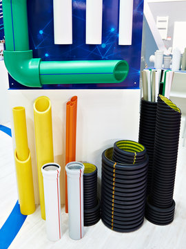 Color plastic pipes for industrial water supply