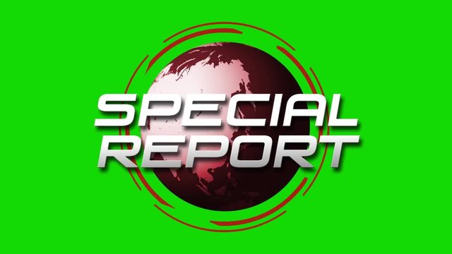 'Special Report' News / Documentary Animation Graphic on Greenscreen