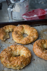 Homemade yogurt bagels