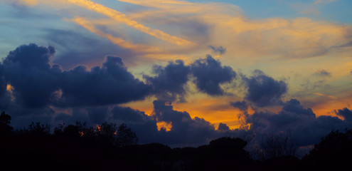 colored sunset