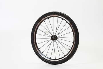 Bicycle wheel, isolated on a white 