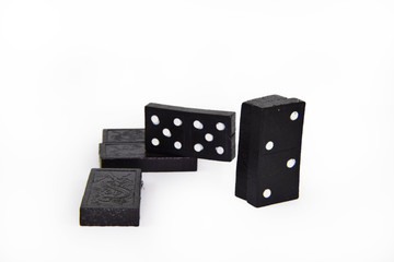 Domino Pieces Standing and Fallen 