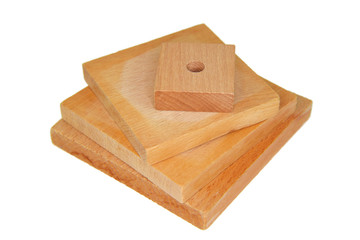 Wooden Squares - Isolated