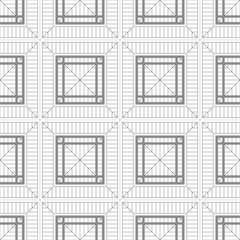 Abstract seamless pattern of lines and squares.