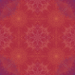 Mandala seamless pattern. Oriental ornament. Hand drawn background. Vintage elements texture print, fabric, paper. Textile, book cover, web, magazine tribal motif. Asian, Arabic,Indian,Islam,Japanese