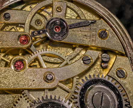 Old Clockwork of a Pocket Watch