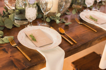 Rustic Vintage Table Setting Wedding