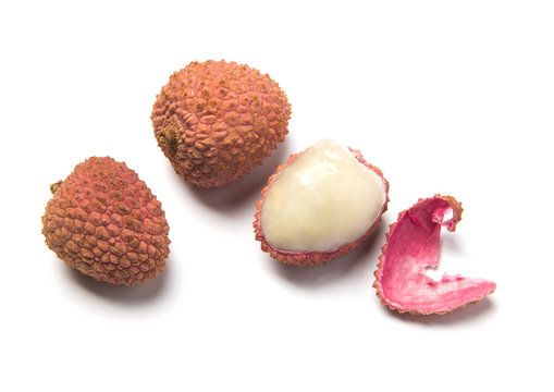 lichies on white background