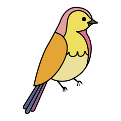 beautiful bird decorative icon vector illustration design