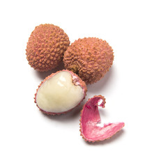 lichies on white background