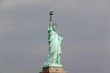 Fototapeta na wymiar Nice view on isolated Statue of Liberty New York