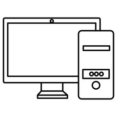 desktop computer isolated icon vector illustration design